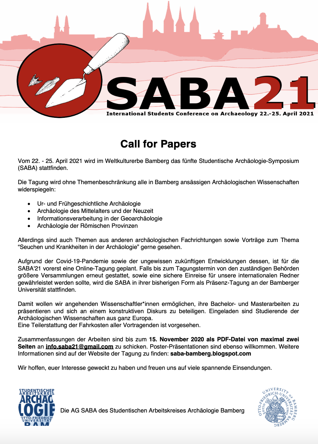 cfp SABA'21 dt