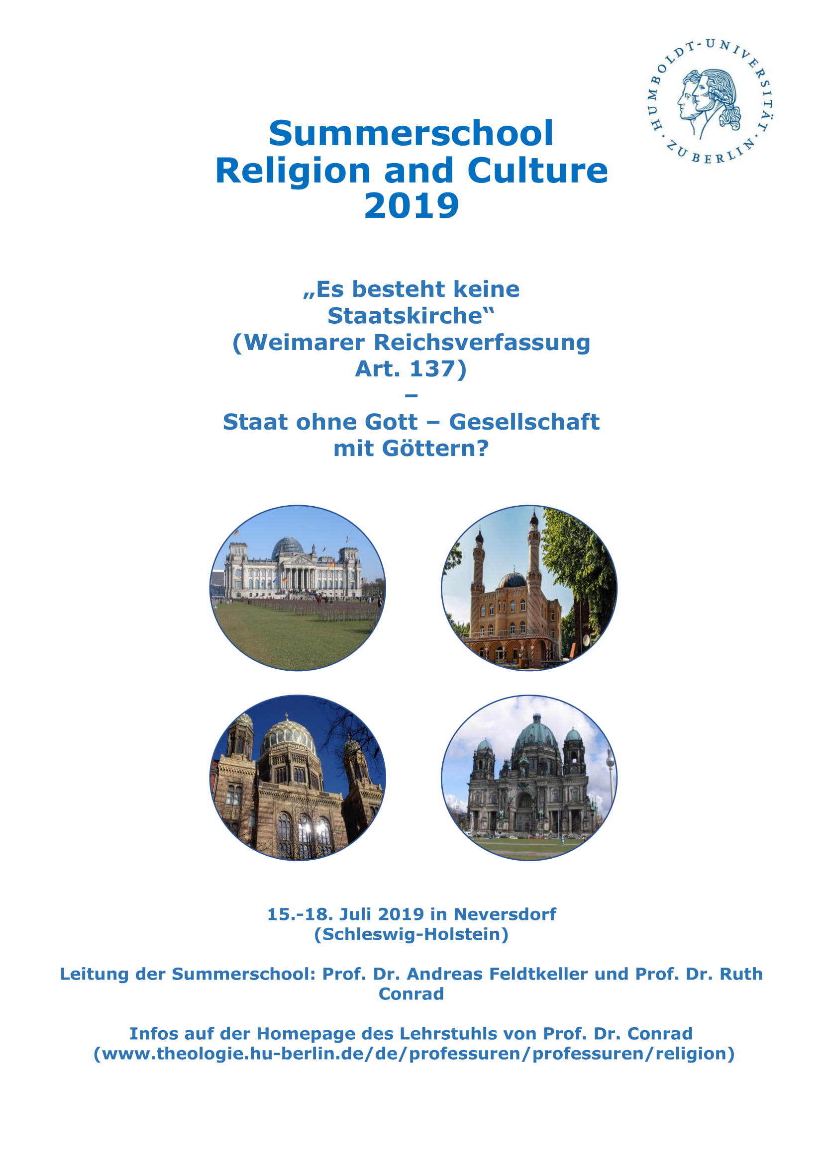 Summerschool Religion and Culture 2019